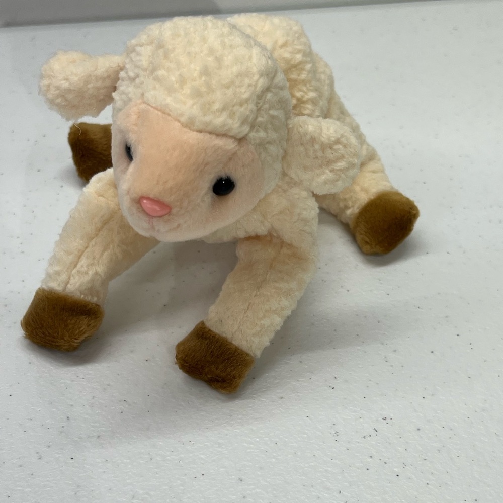 Vintage 1999 Ty Beanie Baby Ewey The Lamb - Retired Collectible Animal Lamb